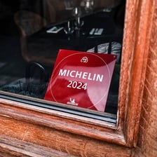 A Michelin Guide star designation associated with a restaurant.