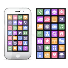 A smartphone screen displaying tappable app icons.