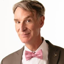 Bill Nye in his recognizable Science Guy persona.