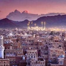 The historic skyline of Sanaa, Yemen.