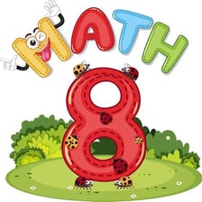 An educational illustration showing the Italian word for eight