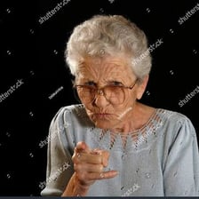 One person sternly reprimanding another
