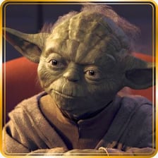 Yoda seated among members of the Jedi High Council.