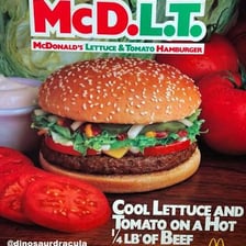 A vintage McDLT burger package or advertisement.
