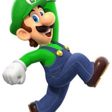Luigi, the green-clad Nintendo video-game character.