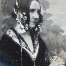 A portrait of mathematician and computing pioneer Ada Lovelace.