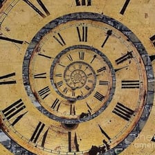 An antique clock suggesting a long passage of time.