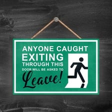 A person urgently gesturing while asking someone to open or allow passage.
