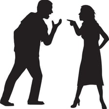 Person expressing strong criticism during a conversation