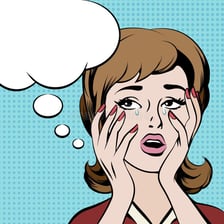 A cartoon person reacting to pain.