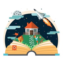 Open novel representing a fictional story