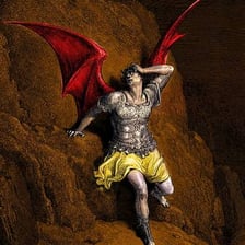 An artistic depiction of Satan from John Milton’s Paradise Lost.