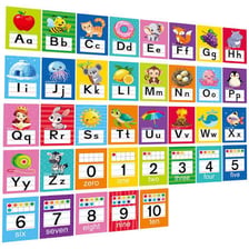 A classroom chart displaying the alphabet.