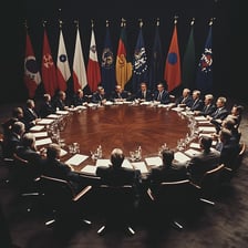 Leaders from several countries gathered for a political alliance meeting