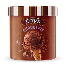 Edy’s ice cream containers displaying the brand name.