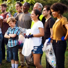 People engaged in various activities at a community event