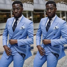 A businessman wearing a conventional two-piece suit