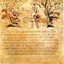 The Latin word “amo,” meaning “I love,” shown in a language reference.