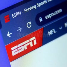 The ESPN logo associated with a sports television network