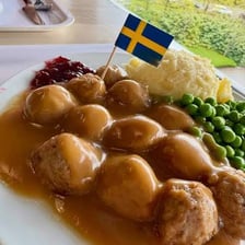 An IKEA retail store associated with furniture and Swedish meatballs