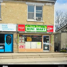 Exterior of a neighborhood convenience store