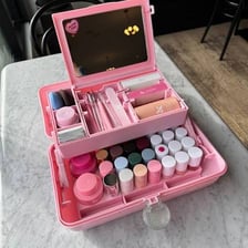 A collection of assorted items representing a whole kit and caboodle.