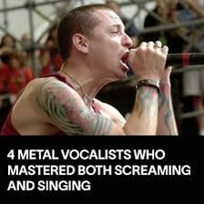 A singer delivering a powerful scream onstage