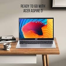 An Acer laptop computer on a desk