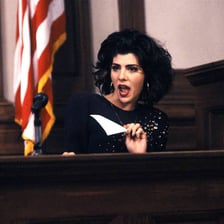 Marisa Tomei in a scene from My Cousin Vinny.