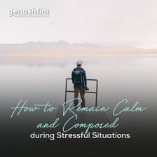 A person maintaining a composed expression in a stressful situation.