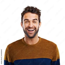 A person laughing at a joke