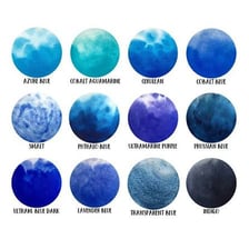 A color palette ranging from azure to indigo.