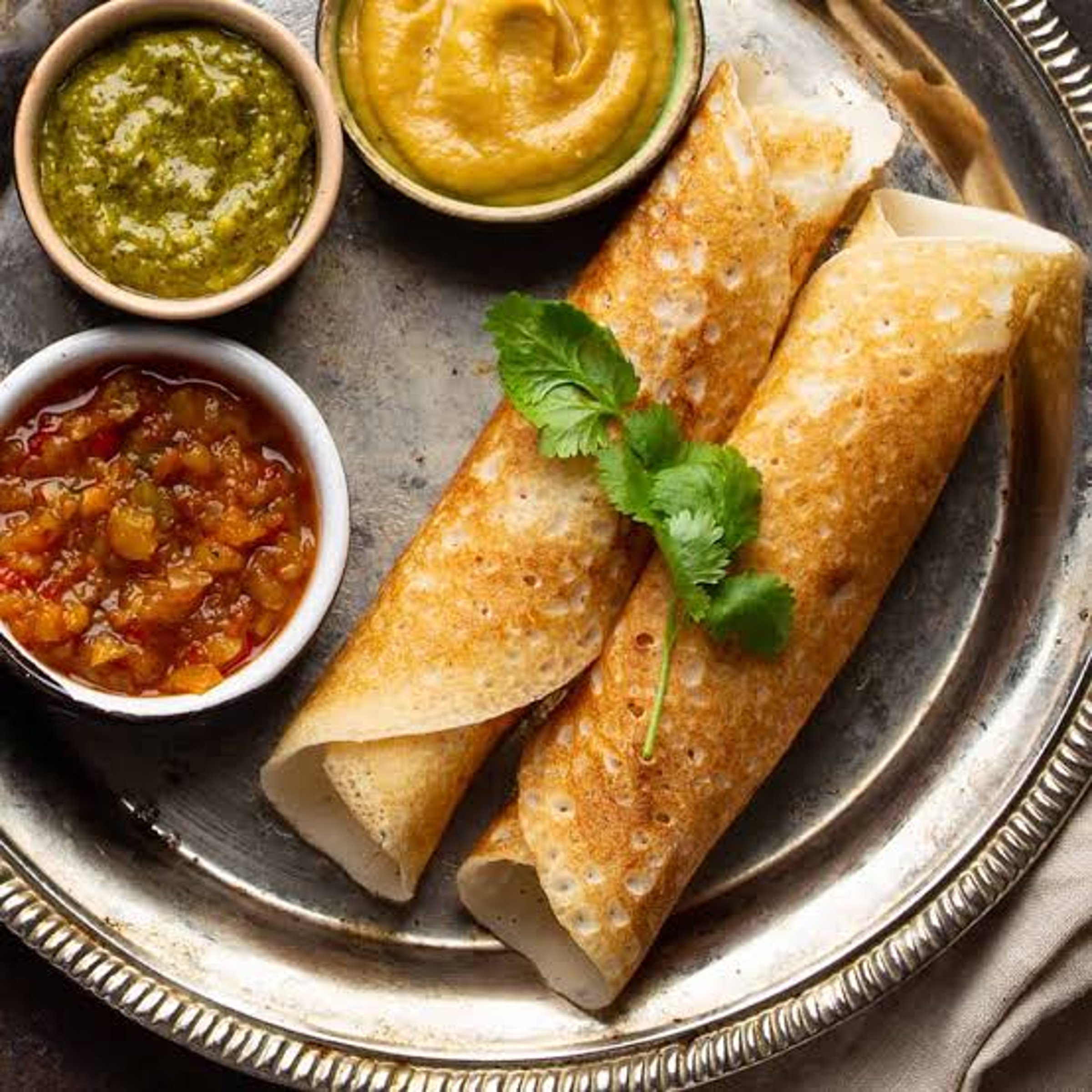 South Indian crepes — LA Times Mini Crossword Answer