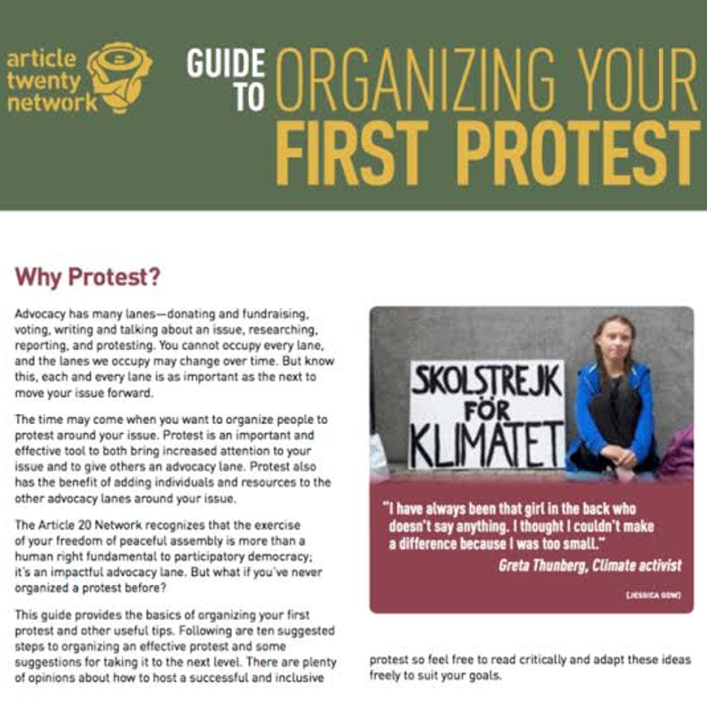 It might involve protests, marches or community organizing — USA Today ...