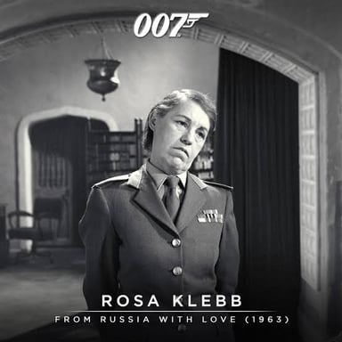 Lotte Lenya as Colonel Rosa Klebb in the James Bond film From Russia with Love.