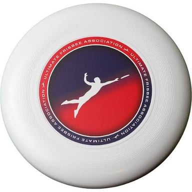 A flat, circular flying disc viewed from above.