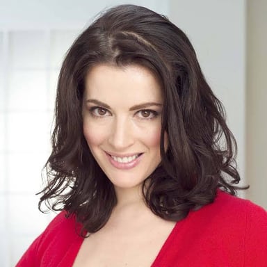 Portrait of English television cook Nigella Lawson.