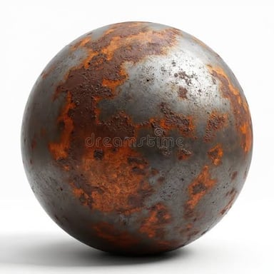 A close-up of an iron object with a metallic surface.