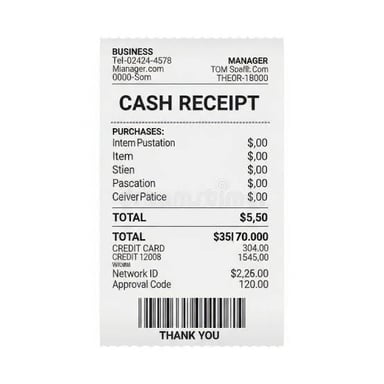 A payment receipt documenting a money transaction.