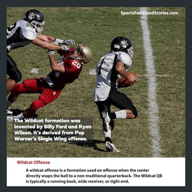 A football play in which the running back takes the snap directly.