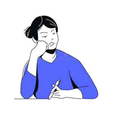A person looks bored while doing a repetitive task.