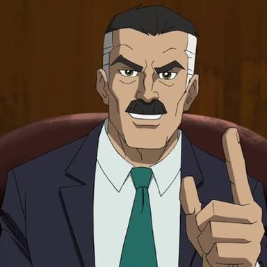 J. Jonah Jameson in a newspaper newsroom in a Spider-Man adaptation.