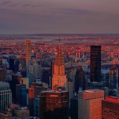 Manhattan buildings viewed from the Chrysler Building