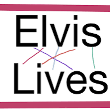 A wordplay diagram showing the letters in LIVES rearranged to spell ELVIS.