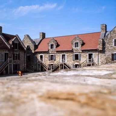 Historic Fort Ticonderoga beside Lake Champlain in New York