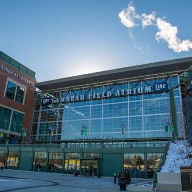 Lambeau Field, the Green Bay Packers stadium in Green Bay, Wisconsin.