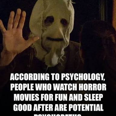 A person showing an intense expression of fear.