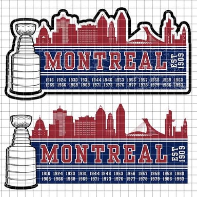 Montreal skyline associated with the Montreal Canadiens hockey team
