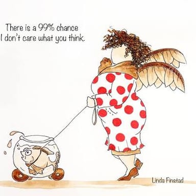An illustration showing a person displaying unusual but harmless personality traits.