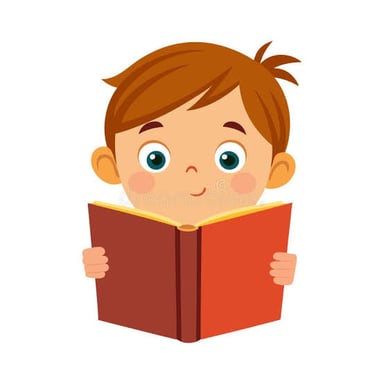 A person concentrating intently on a book.